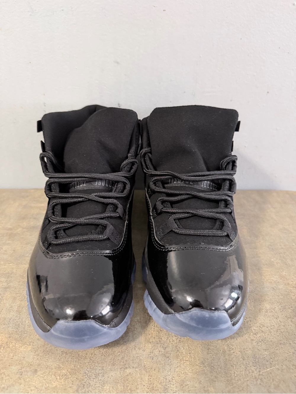 Nike Kids Black Patent High-Top Sneakers with Translucent Sole